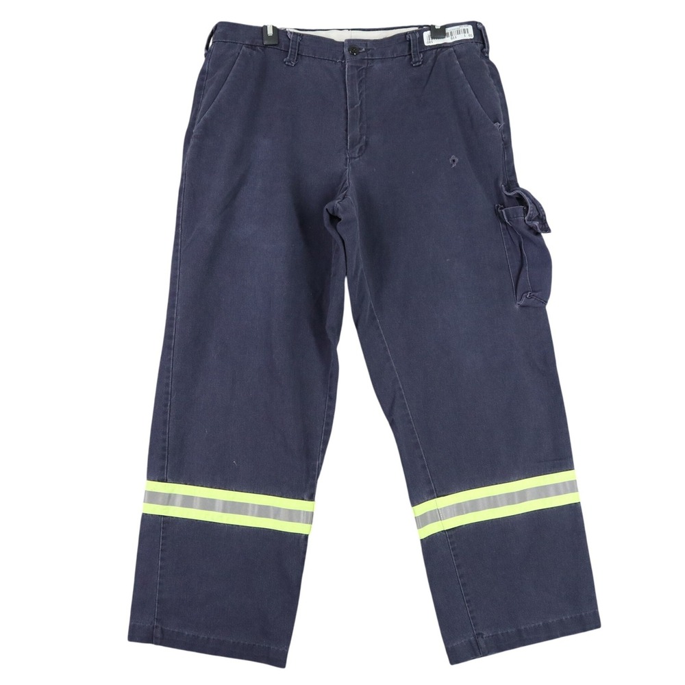 Bulwark FR Work Pants Mens 36x29 Reflective Tape Flame Resistant Utility Safety